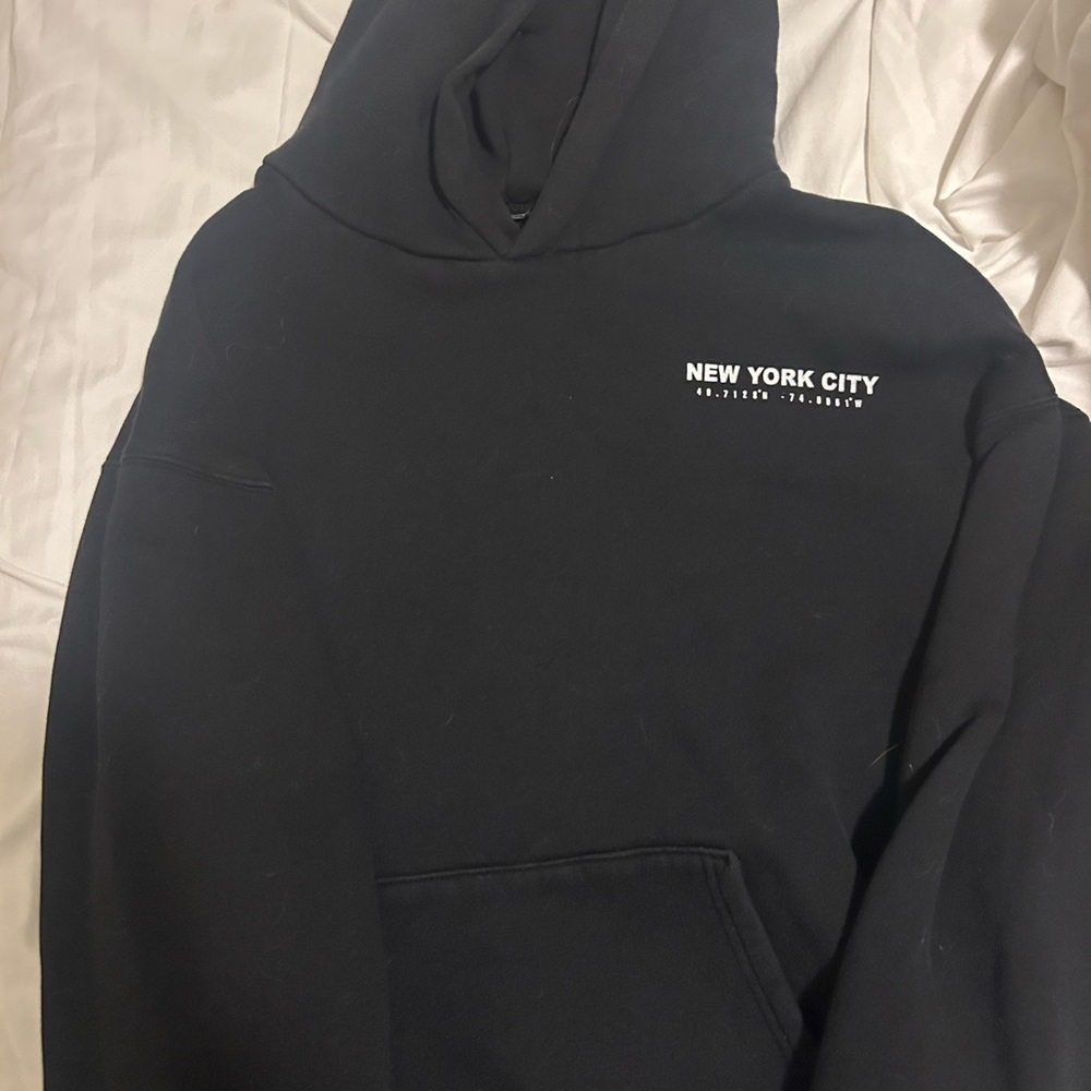 H&M Black New York City Hoodie Sweatshirt